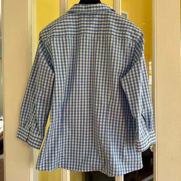 L.L. Bean Blue Checkered Women’s Shirt - Picture 4 of 7
